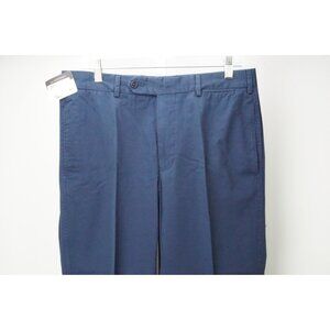 Burberry London Medium Blue 100% Cotton Mens Pants Trousers Sz 48 EU NEW